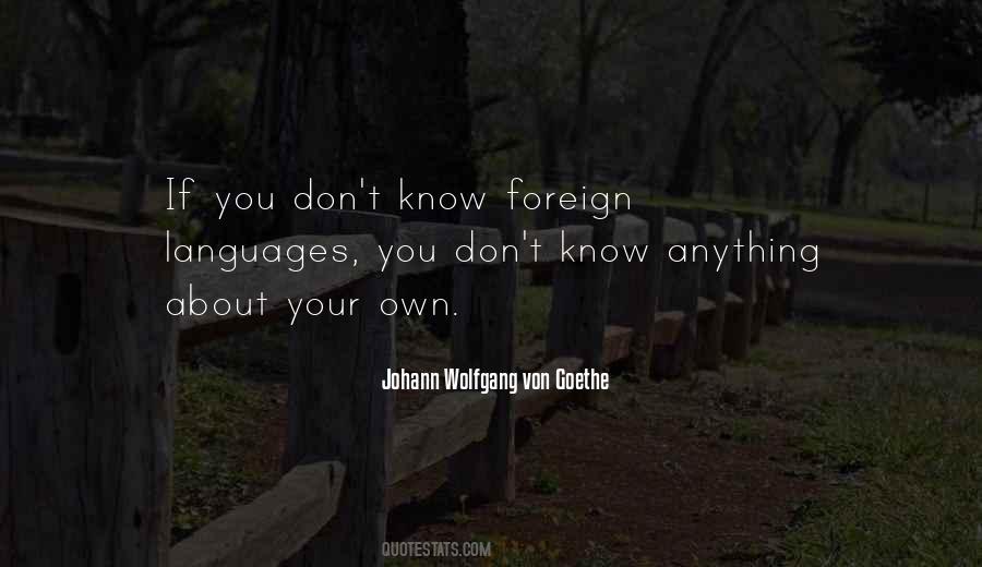 Quotes About Foreign Languages #986771