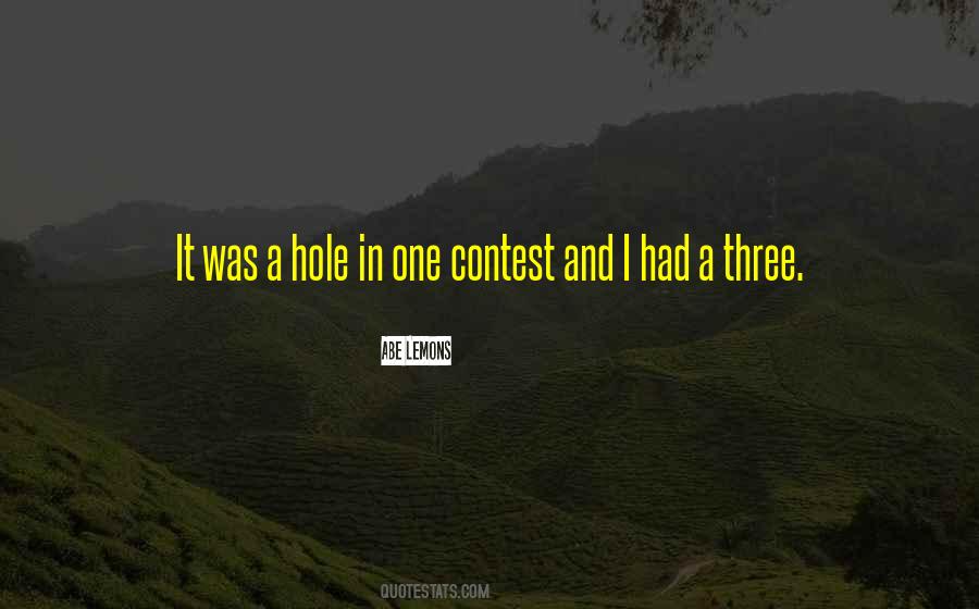 Hole In One Quotes #760277