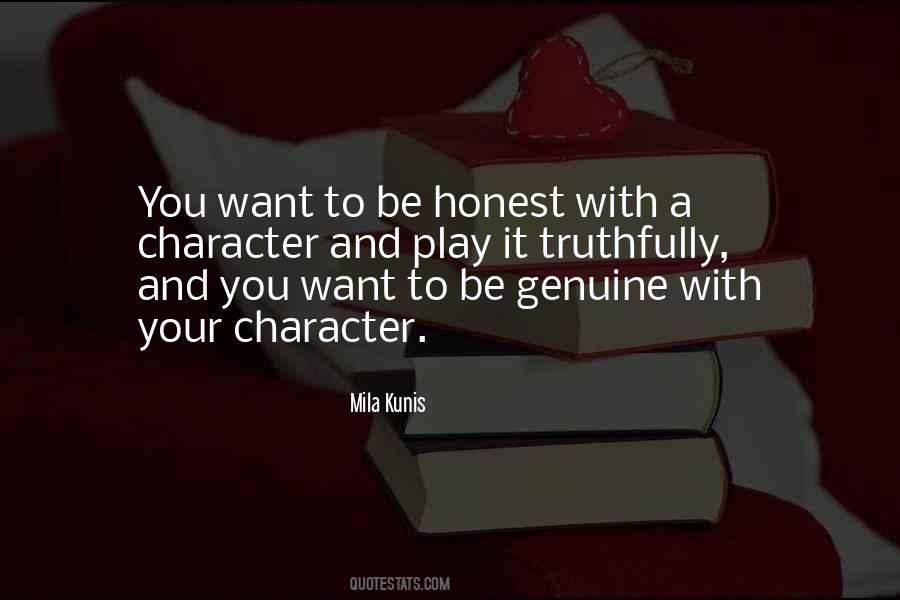 Honest And Genuine Quotes #1778972