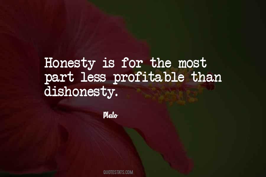 Honesty Dishonesty Quotes #1110458