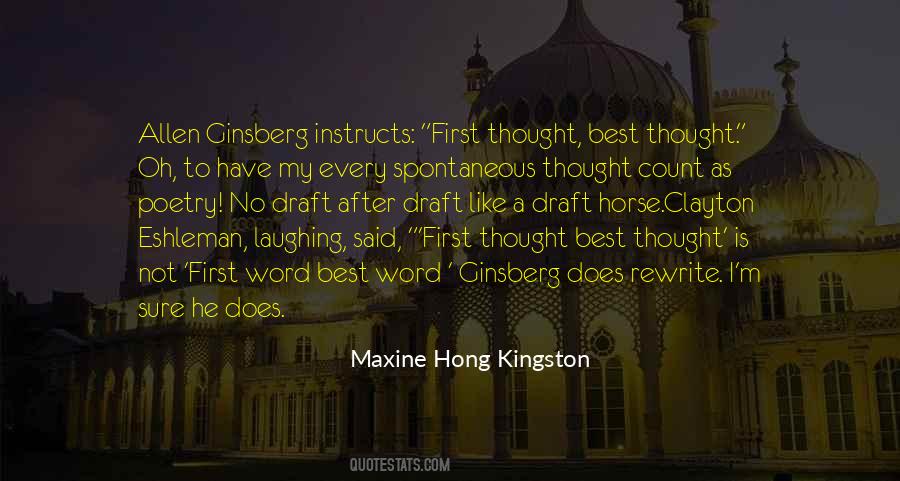 Hong Kingston Quotes #1823478