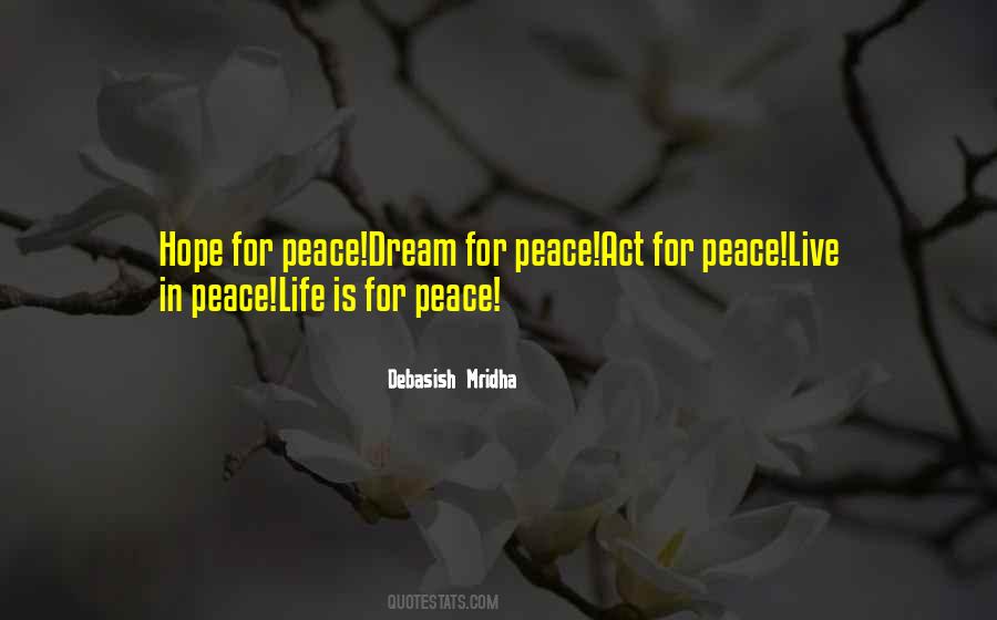 Hope For Peace Quotes #390420