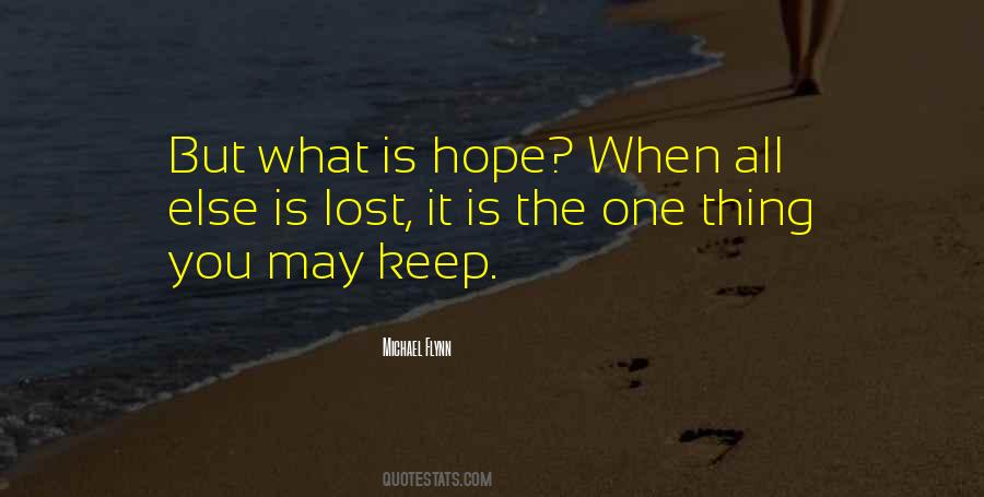 Hope Is Lost Quotes #1155885