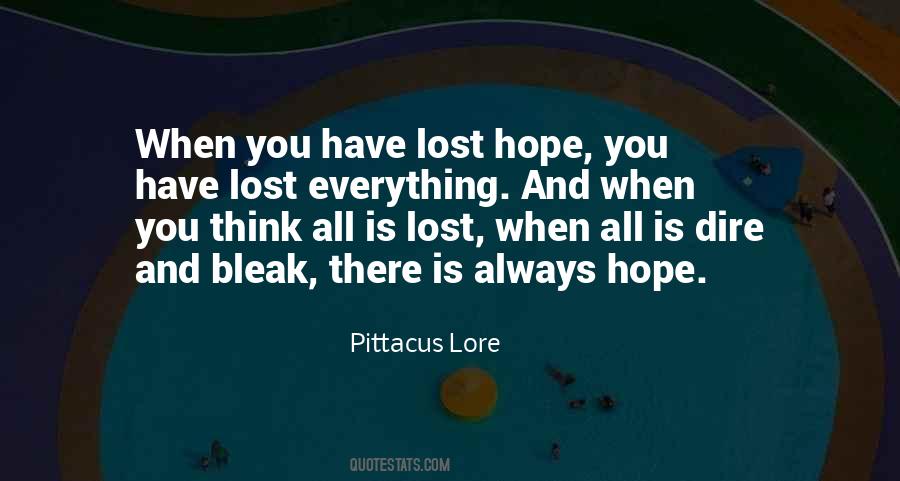 Hope Is Lost Quotes #92018
