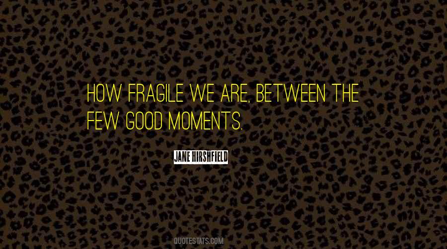 How Fragile Life Is Quotes #88983