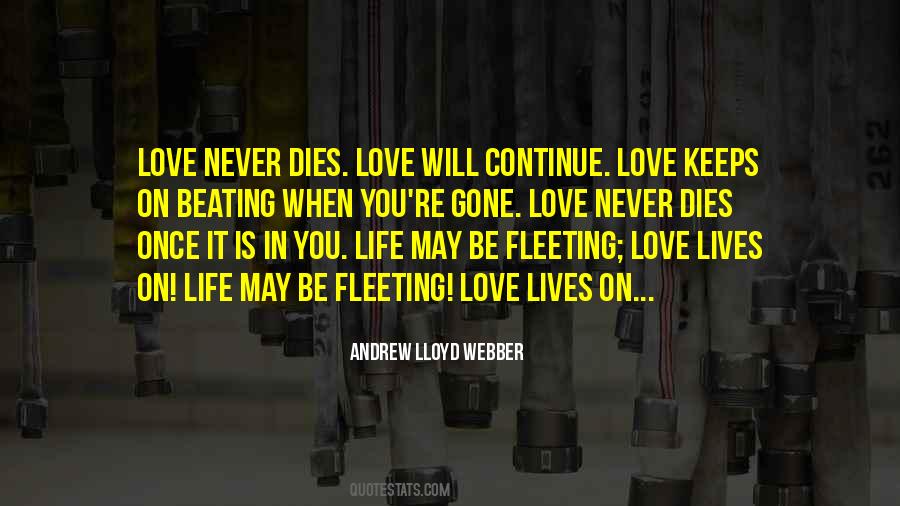 Quotes About Fleeting Love #1668399