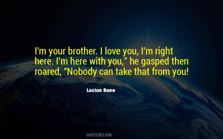 How I Love My Brother Quotes #147887