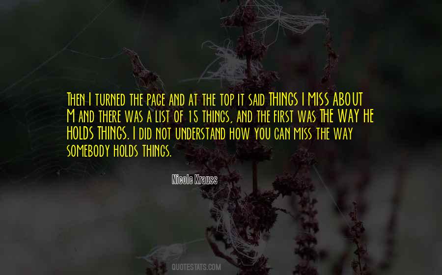 How I Miss You Quotes #1567993