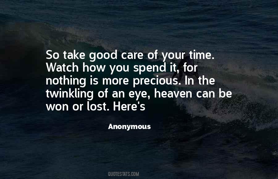 How Precious Time Is Quotes #1554853