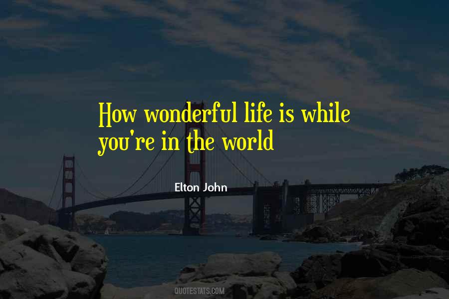 How Wonderful Life Is Quotes #1835410