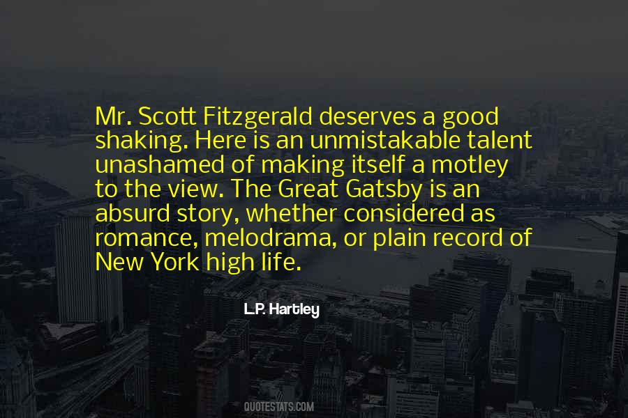 Quotes About Fitzgerald The Great Gatsby #1611154