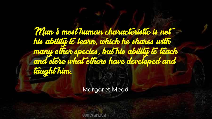 Human Characteristic Quotes #1762227