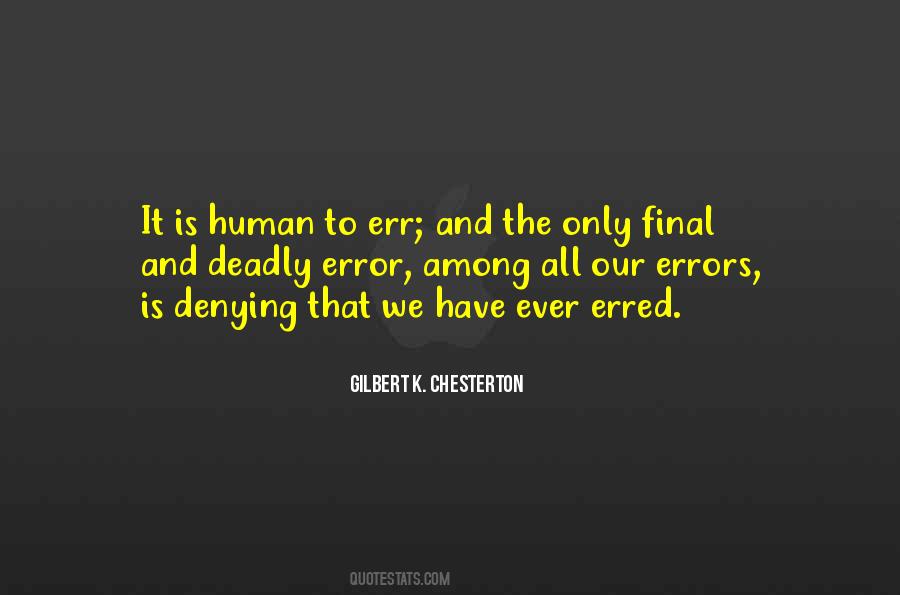 Human Errors Quotes #1094259