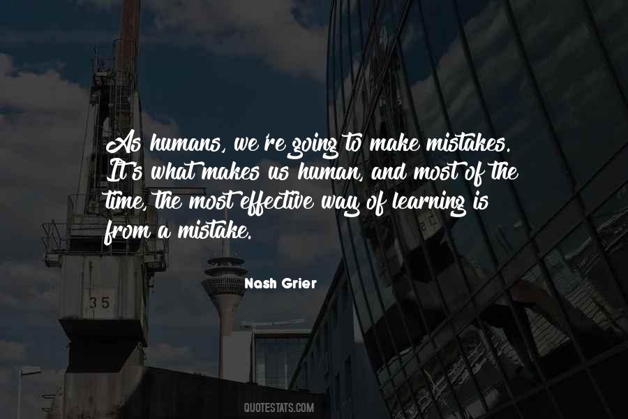 Human Makes Mistakes Quotes #152714