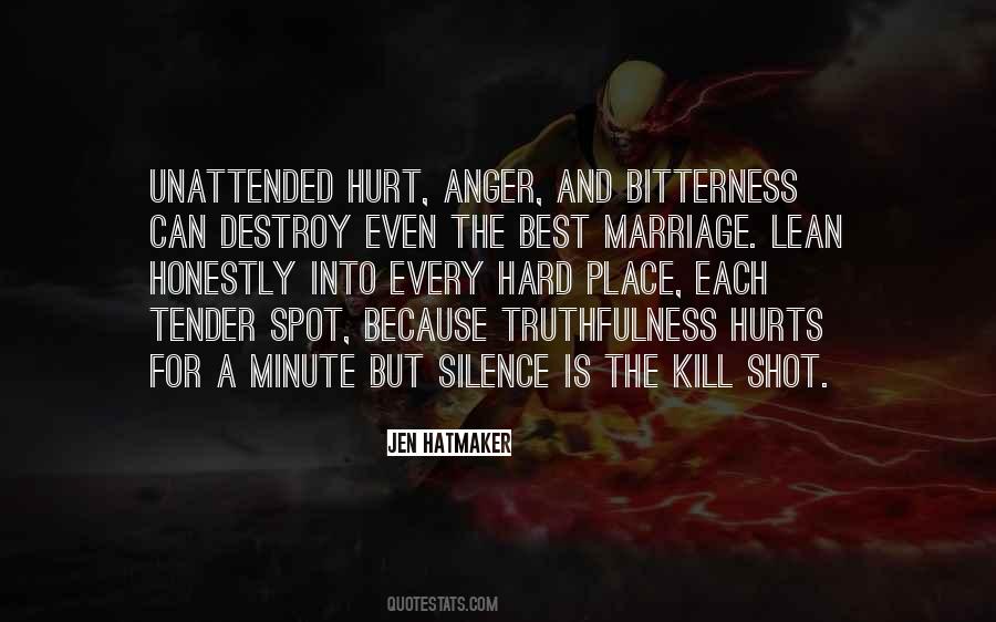 Hurt But Silence Quotes #289682