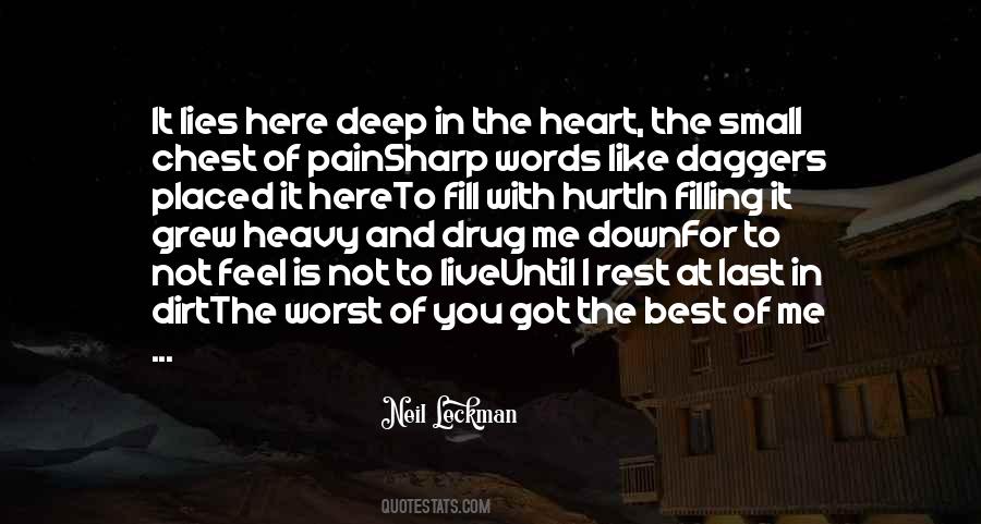 Hurt In The Heart Quotes #83623