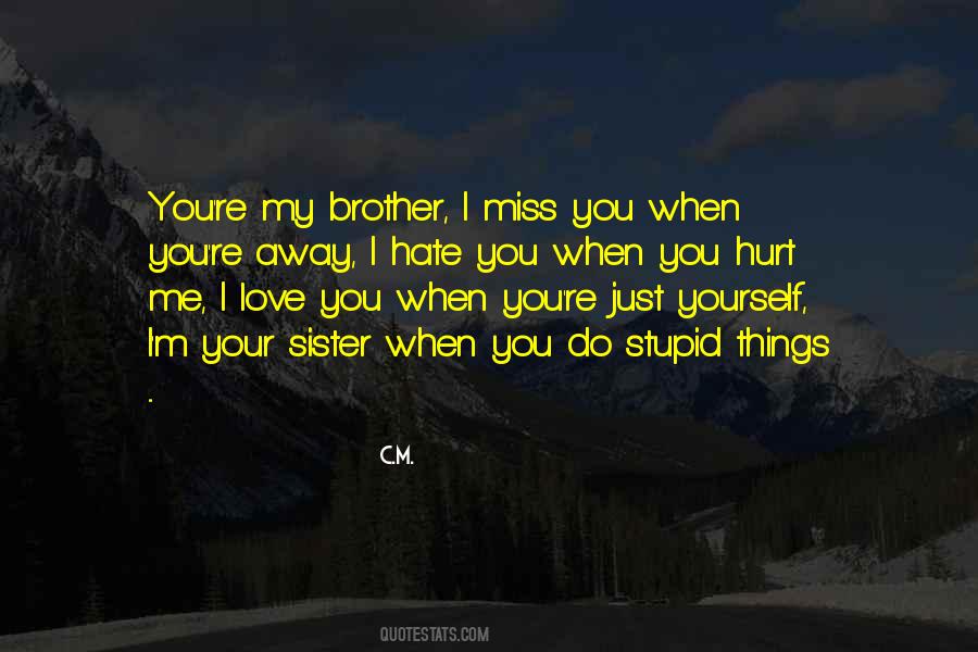 Hurt My Brother Quotes #573183