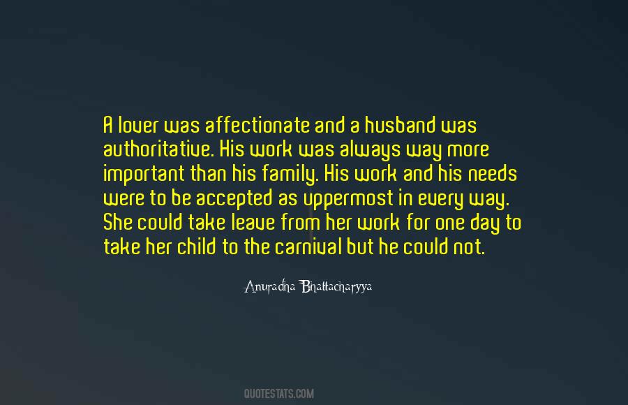 Husband And Family Quotes #457337