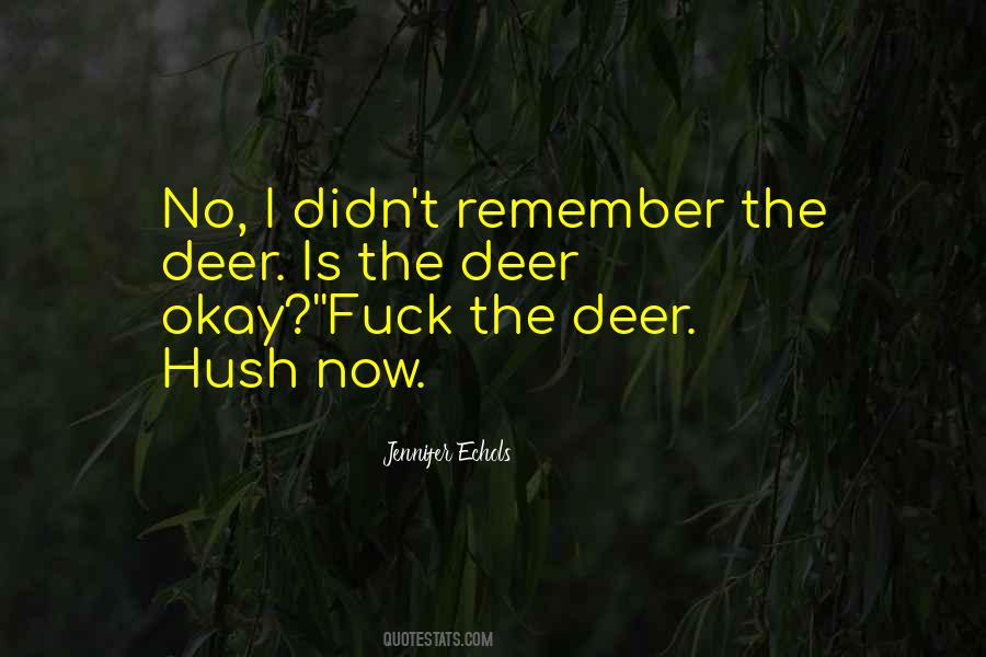 Hush Now Quotes #1462559