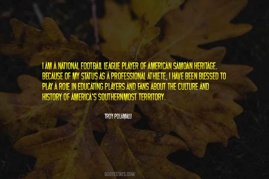 I Am A Football Player Quotes #1215533