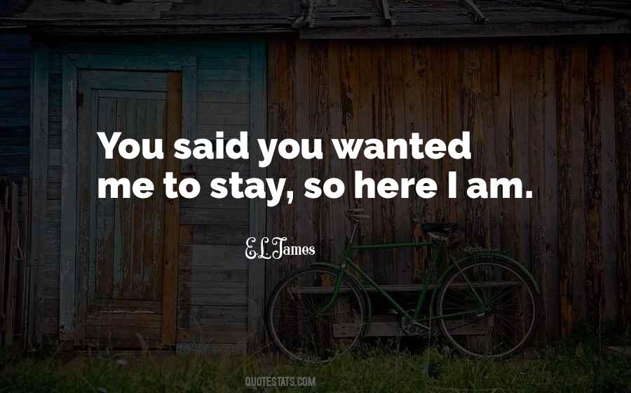 I Am Here To Stay Quotes #1215426