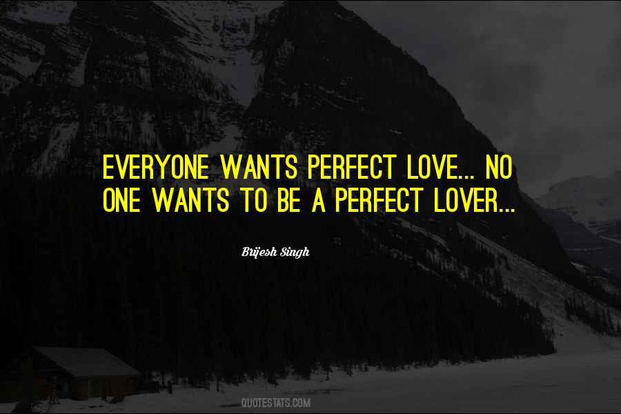 I Am Not A Perfect Lover Quotes #1124341