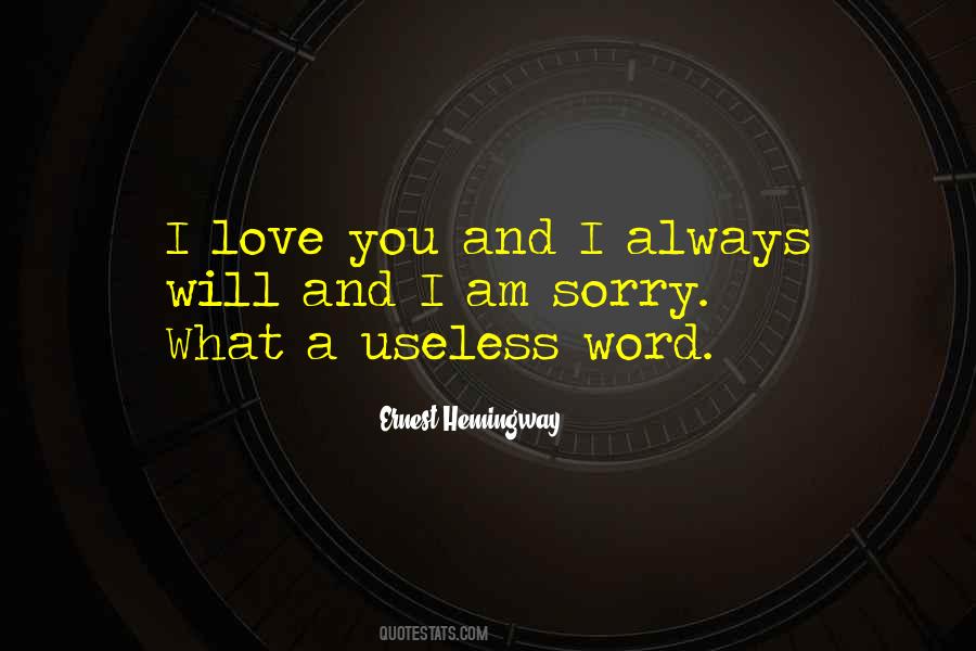 I Am Sorry Love Quotes #1076647