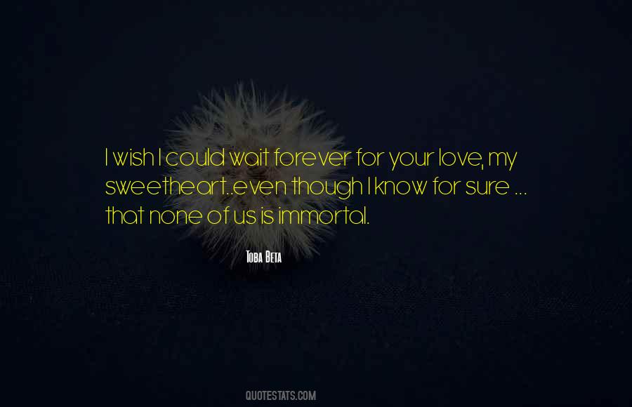I Can Wait Forever Love Quotes #822723