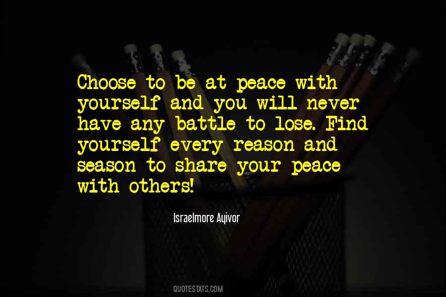 I Choose Peace Quotes #842926