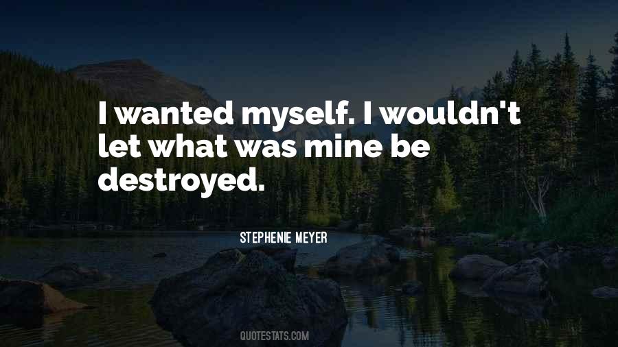 I Destroyed Myself Quotes #772024