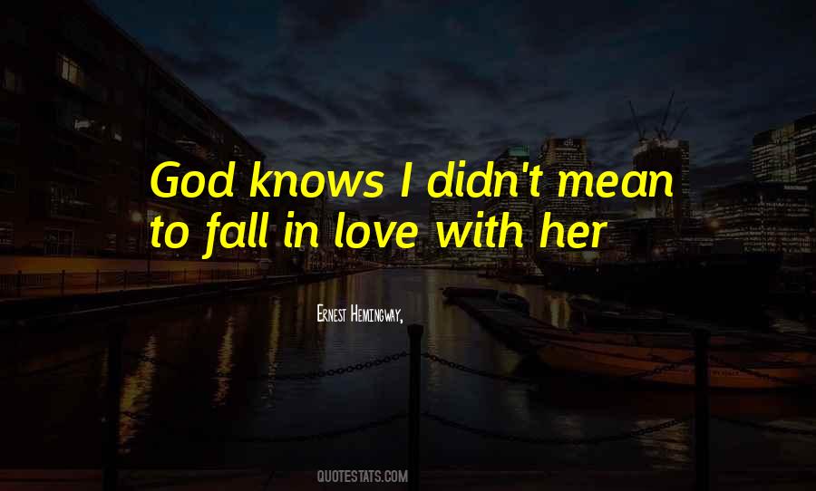 I Didn't Fall In Love With You Quotes #67295