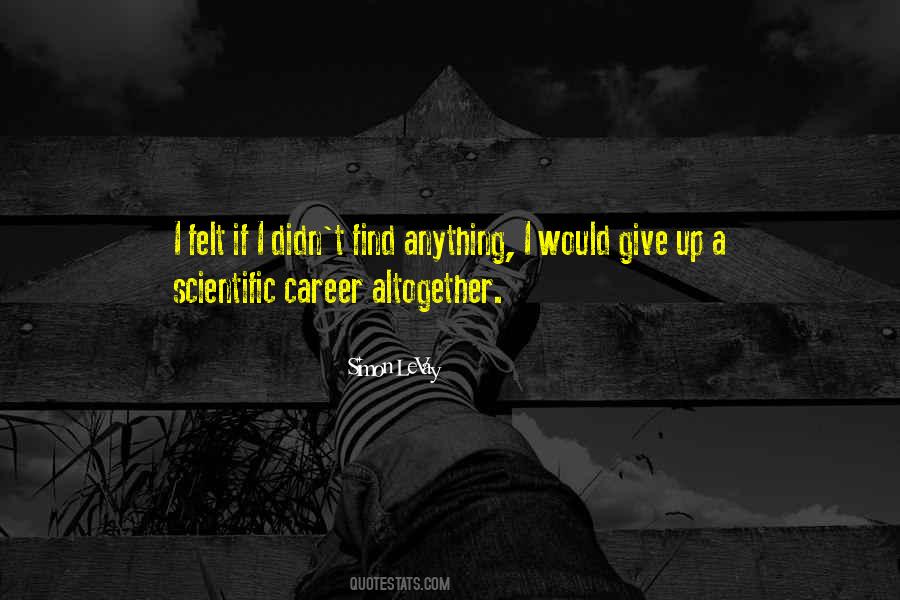 I Didn't Give Up Quotes #789830