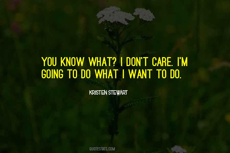 I Don't Care What You Do Quotes #1536093
