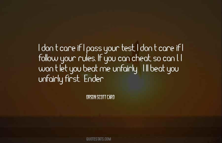 I Don't Care You Quotes #29955