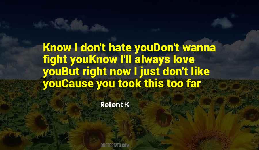 I Don't Hate You I Love You Quotes #1725800