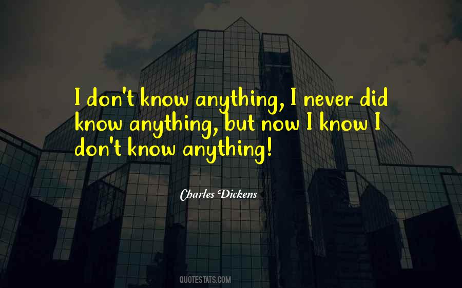 I Don't Know Now Quotes #144742