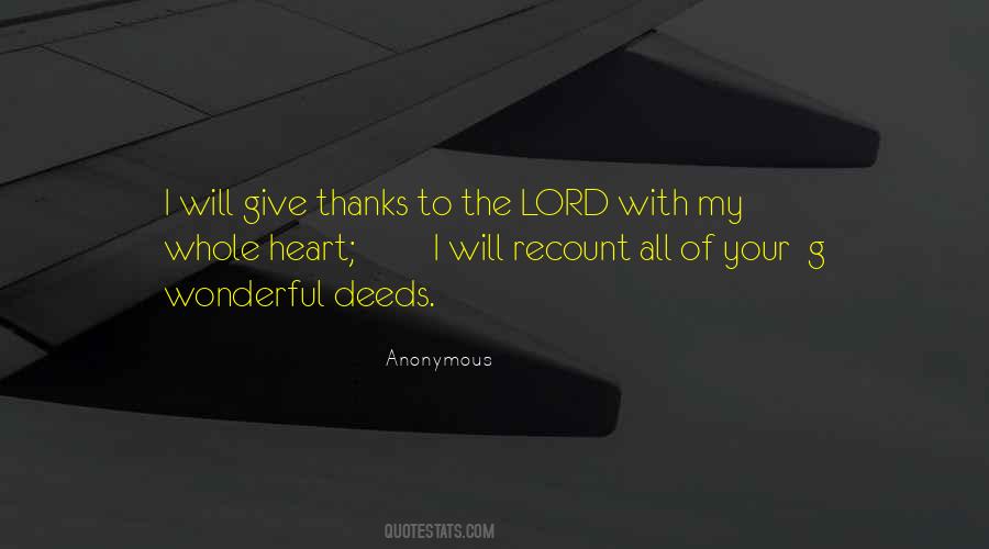 I Give Thanks Quotes #1224592