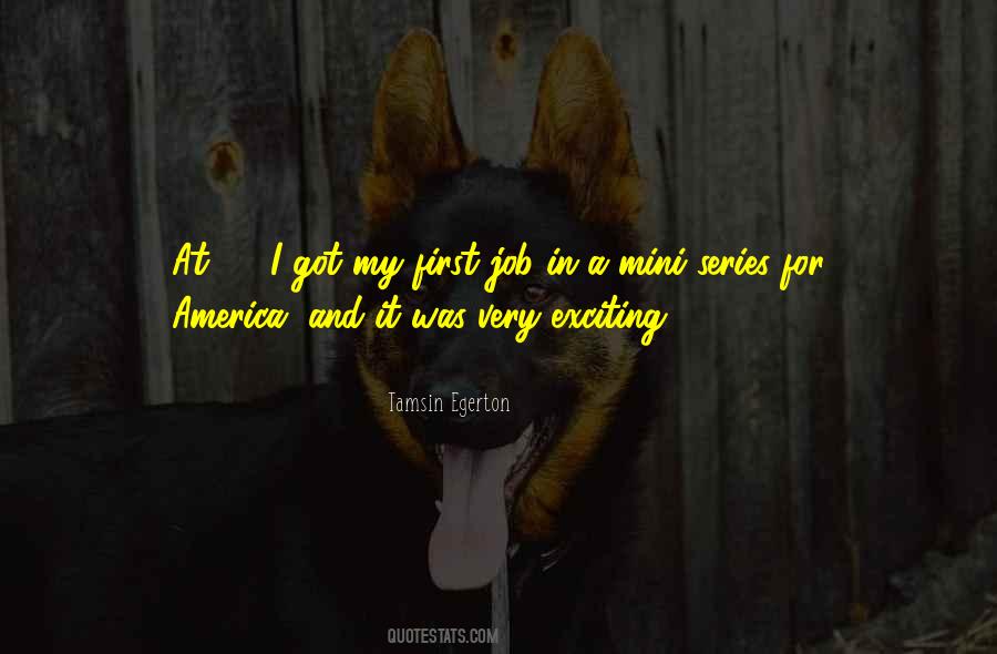 I Got My First Job Quotes #1690605