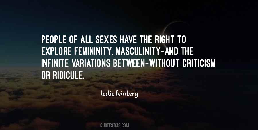 Quotes About Femininity And Masculinity #238619