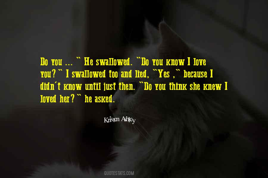 I Knew You Didn't Love Me Quotes #641440