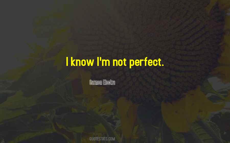 I Know I ' M Not Perfect Quotes #1240079