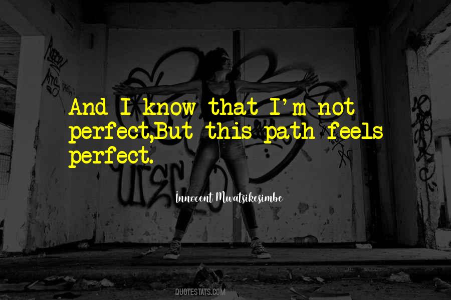 I Know I'm Not Perfect Quotes #1594431