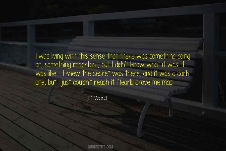 I Know There's Something Going On Quotes #942594