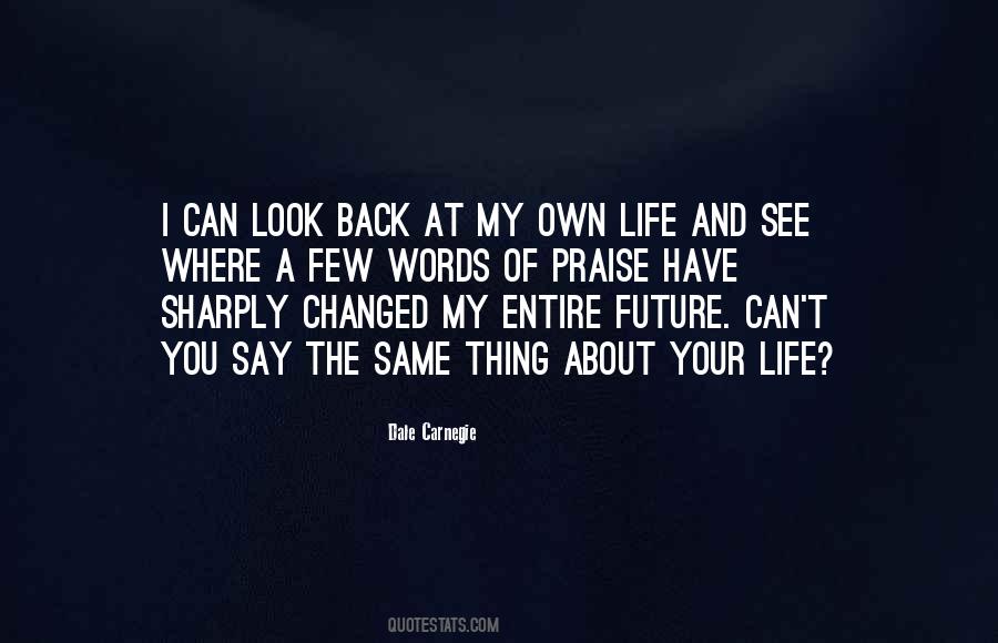 I Look Back At My Life Quotes #1328006