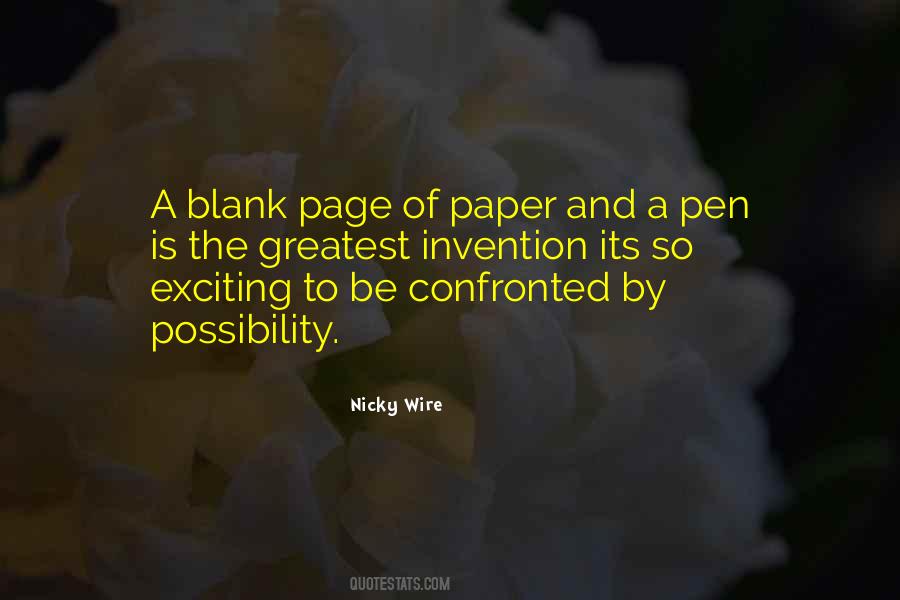 Quotes About The Blank Page #1300623