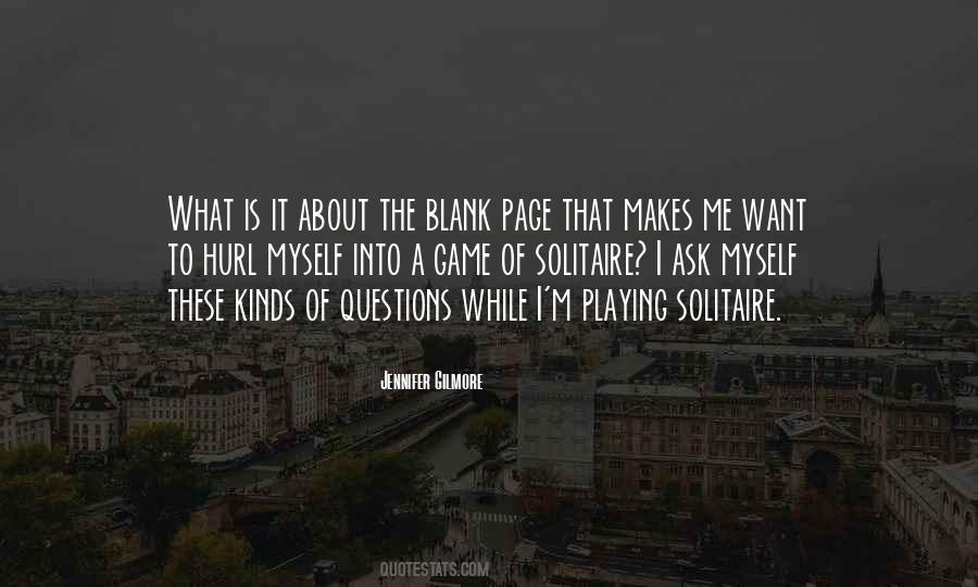 Quotes About The Blank Page #449352