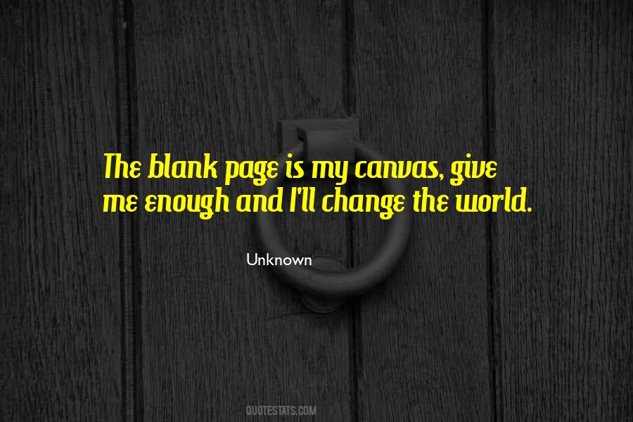 Quotes About The Blank Page #559095