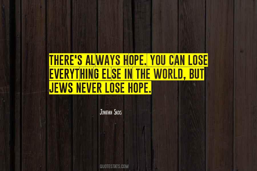 I Never Lose Hope Quotes #1227880