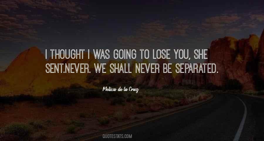 I Never Thought I'd Lose You Quotes #1110922