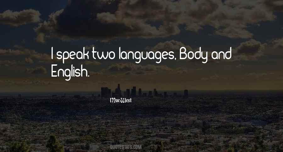 I Speak English Quotes #872146